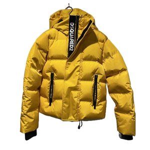 DSQUARED2 Men's Hooded Puffer Jacket Down Yellow Size 44 XS S71AN0218 S53352 172